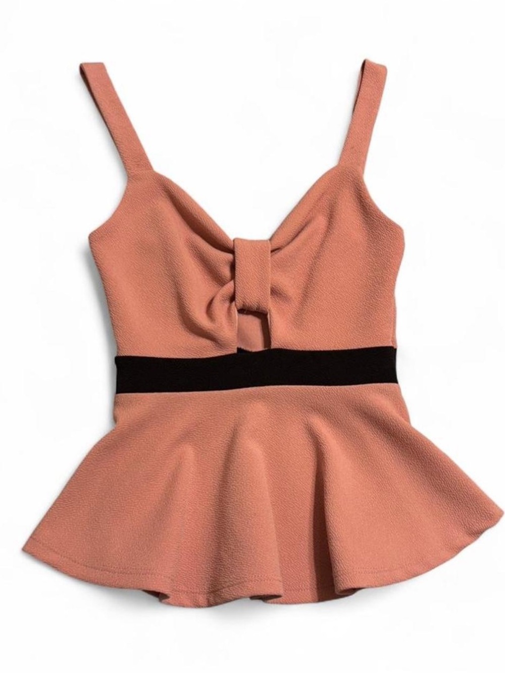 Vintage Y2K Rue21 Mauve Pink Peplum Top with Black Trim
